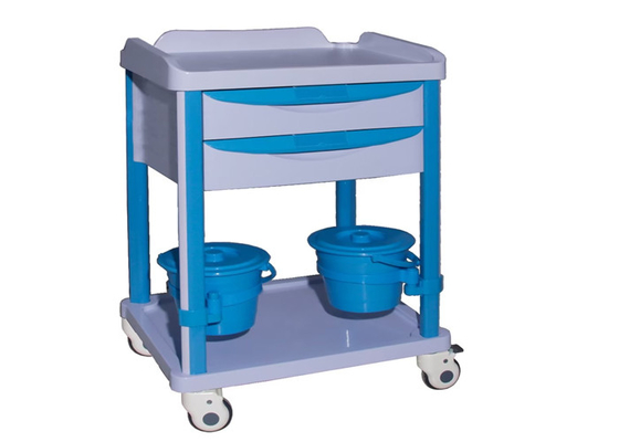 Silver Medical Trolley 5 Inch Casters And Lockable For Convenience